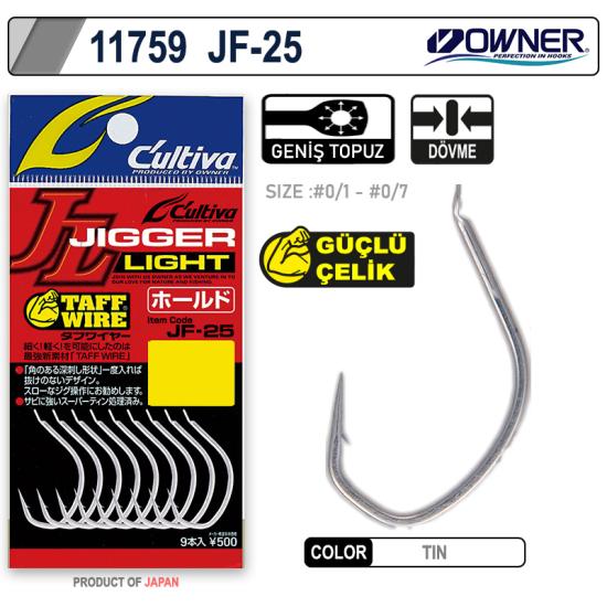 Owner Cultiva 11759 Jigger Light Hold Tekli Jig İğnesi